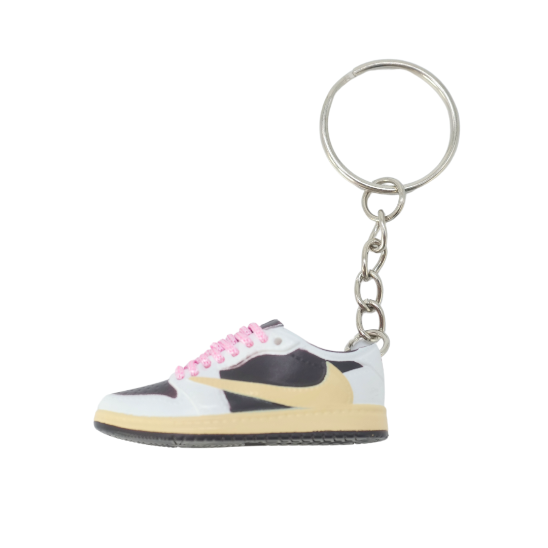 Sneaker keychain - Nike Air Jordan Low x Travis Scott Reverse Mocha (pink laced)