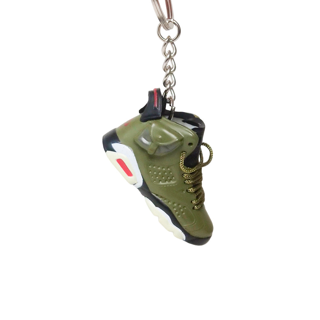 Sneaker keychain - Air Jordan 6 Travis Scott Medium Olive