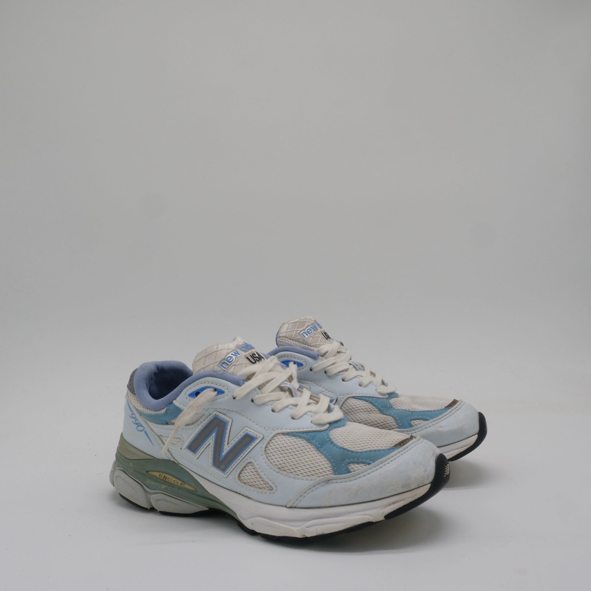 New Balance 990v3 White Baby Blue - EU 36.5