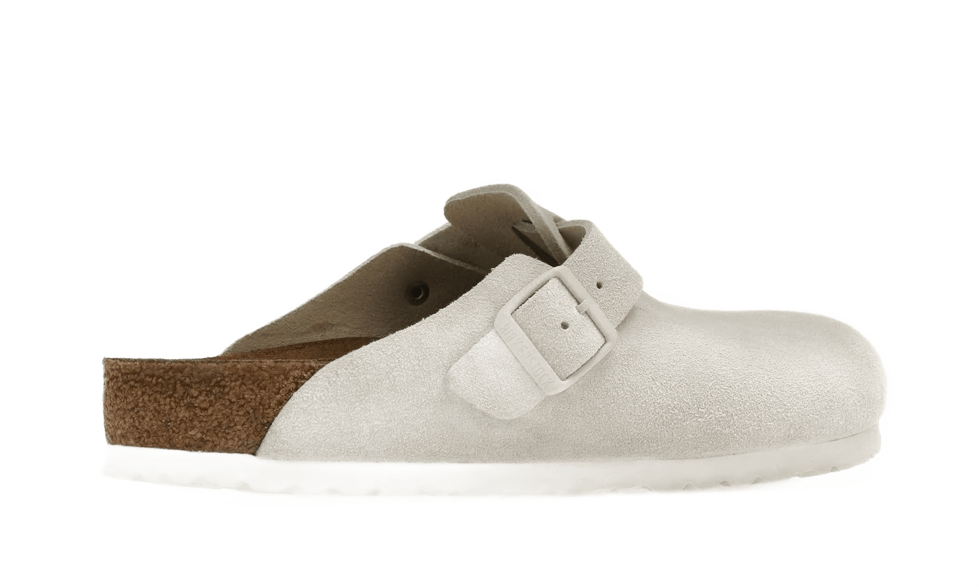 Birkenstock Boston Antique White Suede - 1024731/1024740