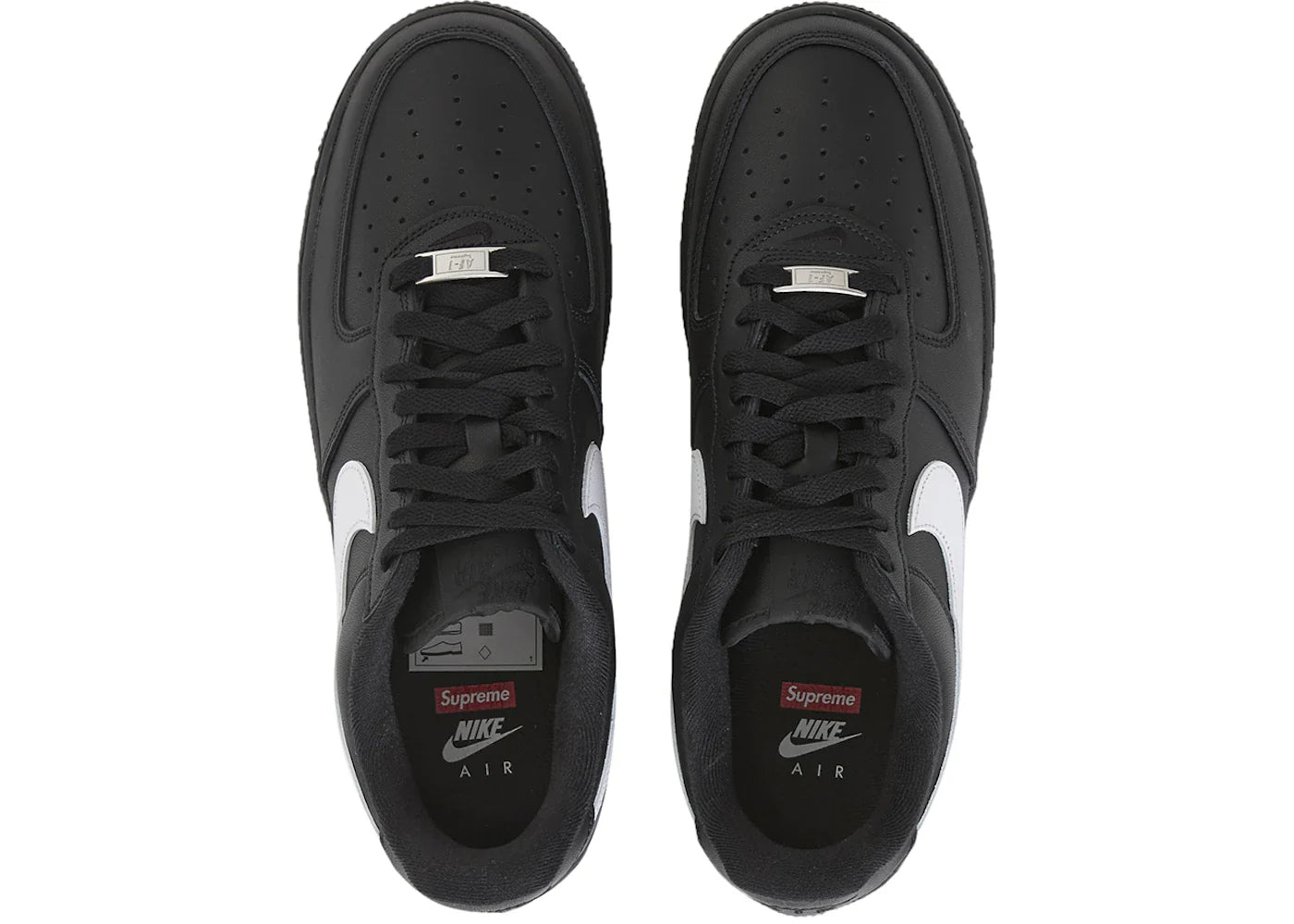Nike Air Force 1 Low Supreme Black White - CU9225-002