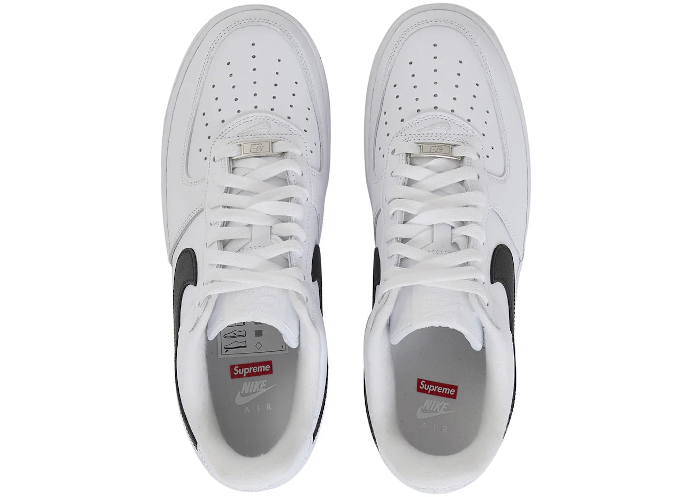 Nike Air Force 1 Low Supreme White Black - CU9225-102