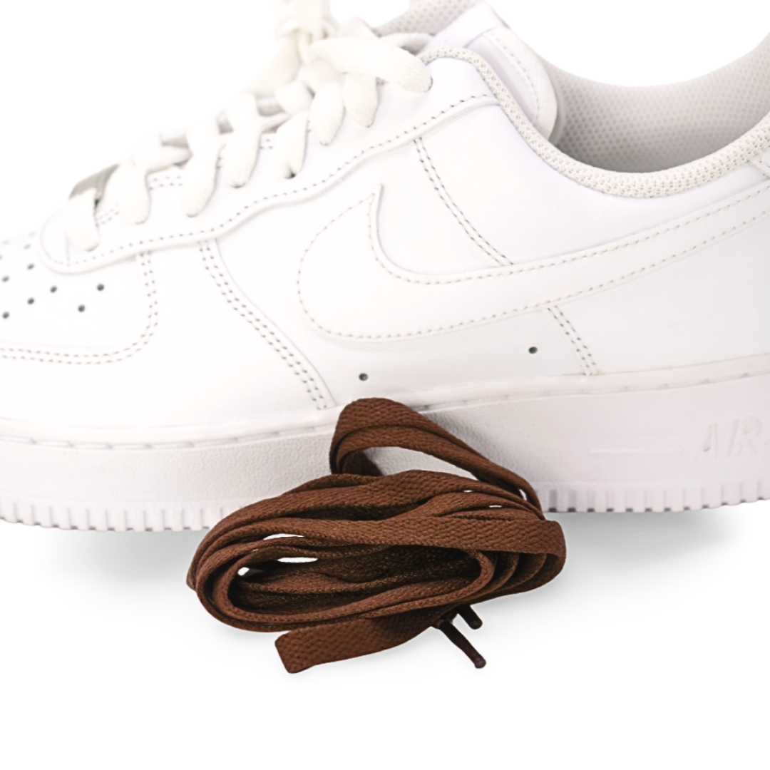 Brune flade snørebånd