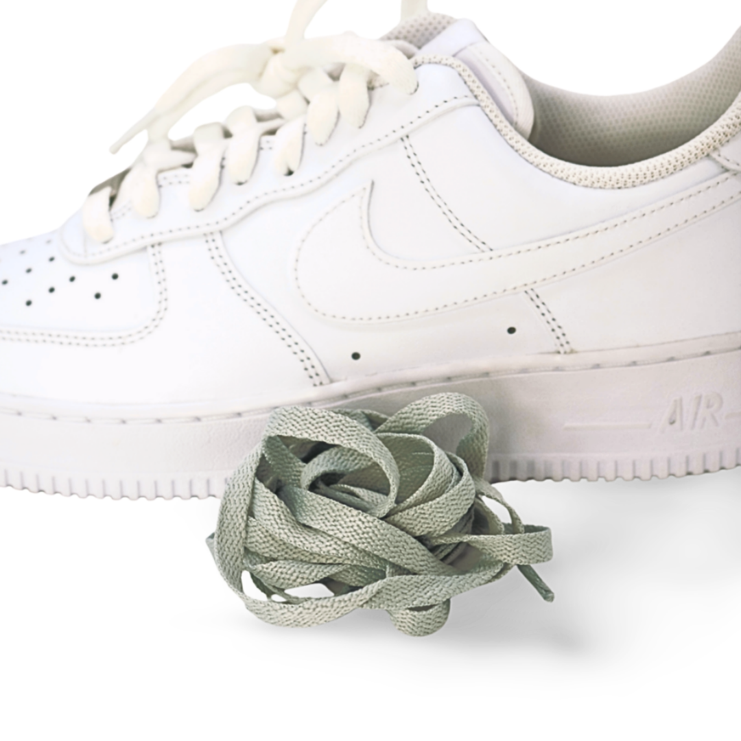 Grå flade snørebånd