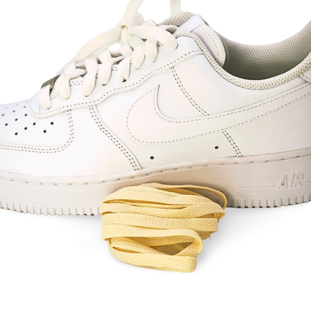 Beige flade snørebånd