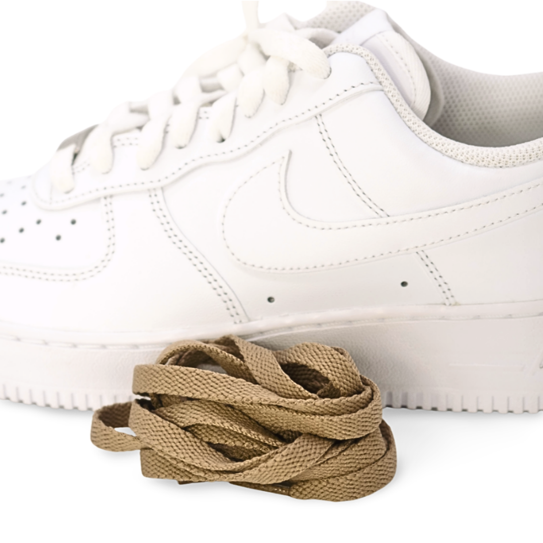 Khakibrune flade Snørebånd