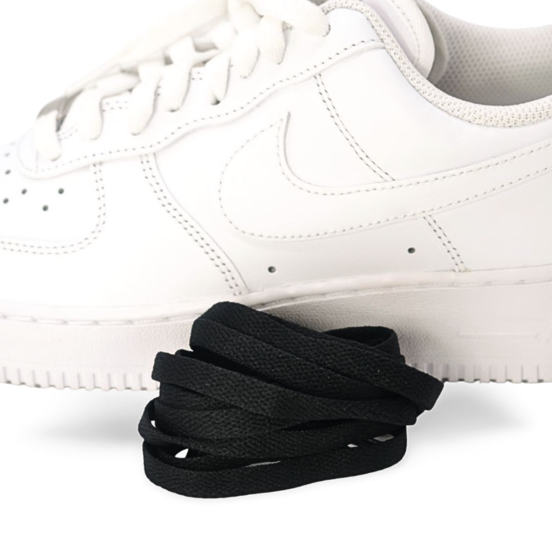 Sorte flade snørebånd