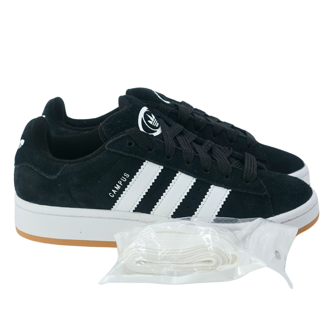 Adidas Campus 00s Core Black/Cloud White Junior med ekstra laces