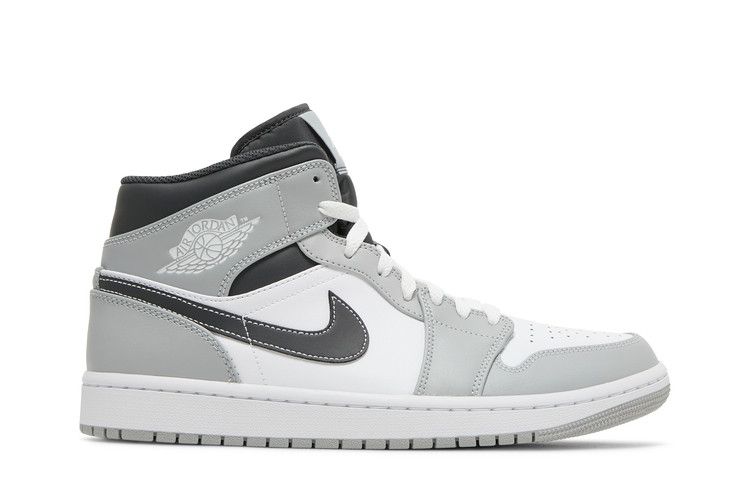 Nike Air Jordan 1 Mid Light Smoke Grey Anthracite - 554724-078