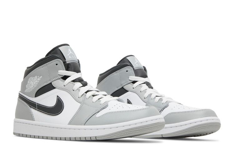 Nike Air Jordan 1 Mid Light Smoke Grey Anthracite - 554724-078