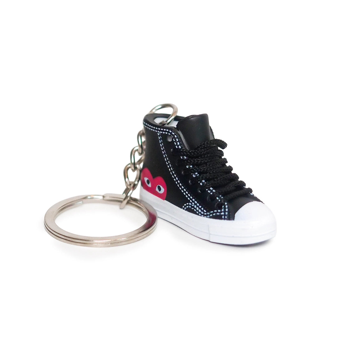 Sneaker Keychain - Converse Chuck Taylor All Star 70 Hi Comme des Garcons PLAY Black