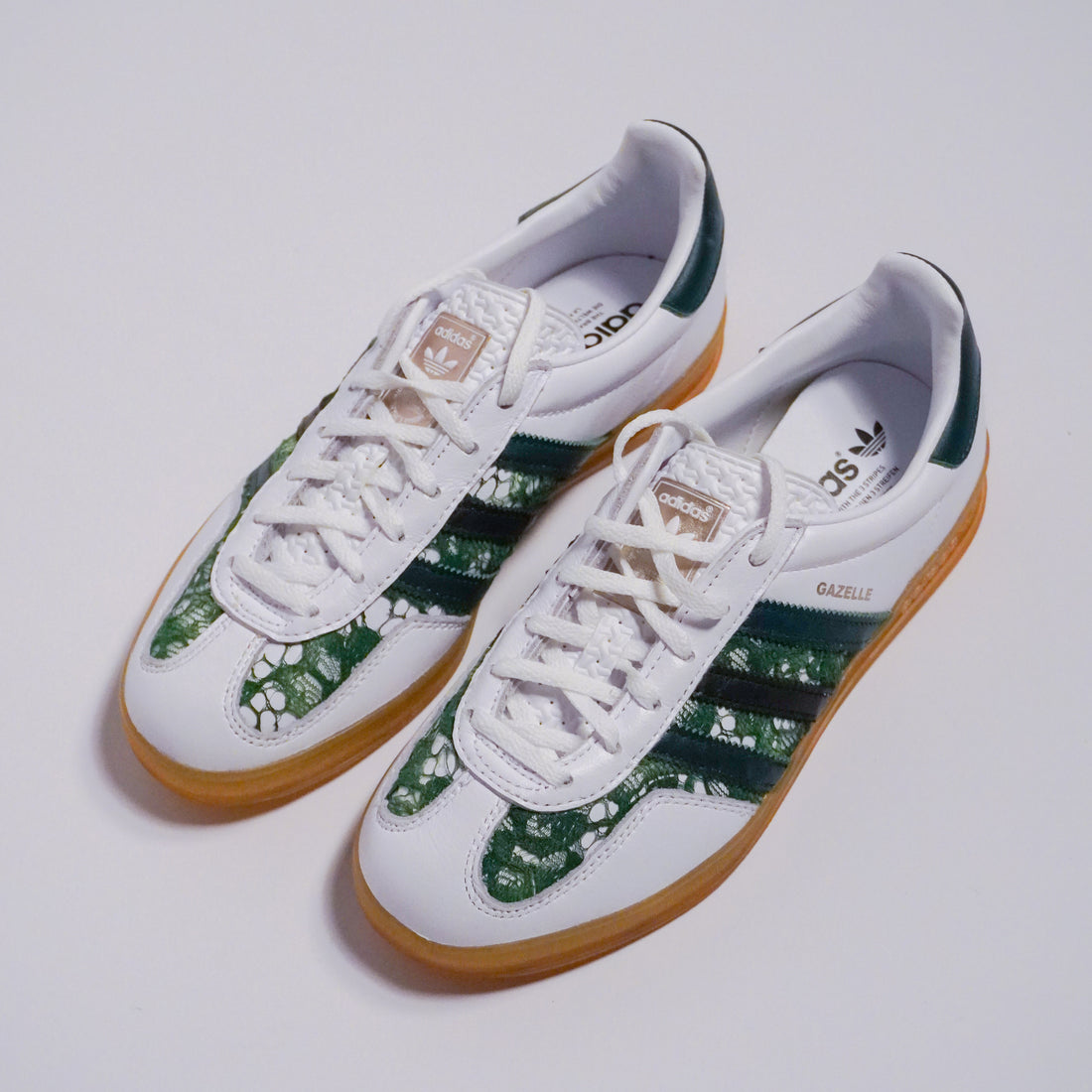 Green Blonde - Adidas Gazelle Custom Sneakers Green Blonde - Adidas Gazelle Custom Sneakers