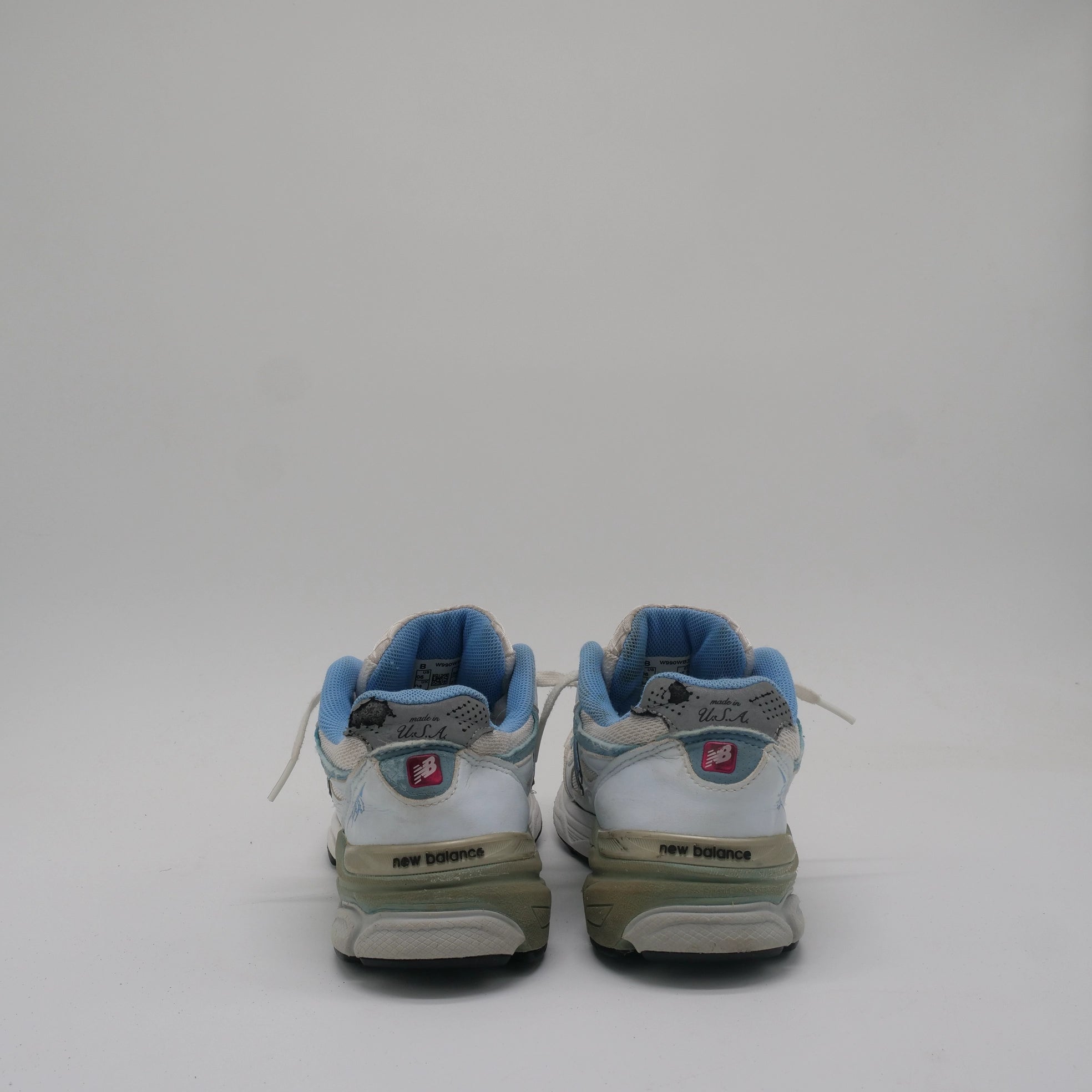 New Balance 990v3 White Baby Blue - EU 36.5