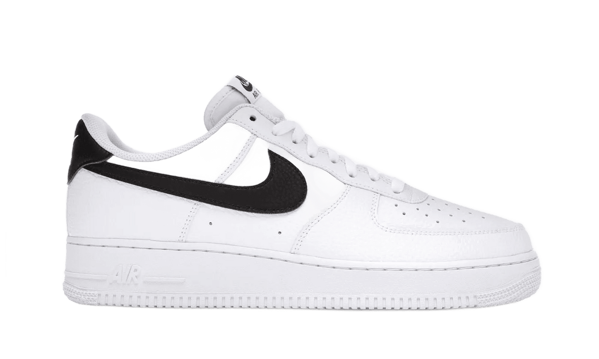 Nike Air Force 1 Low \&07 White Black Pebbled Leather - CT2302-100