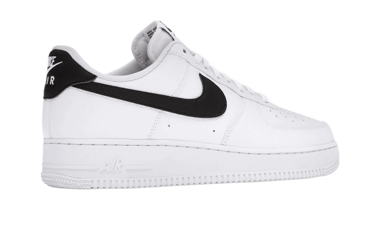 Nike Air Force 1 Low \&07 White Black Pebbled Leather - CT2302-100