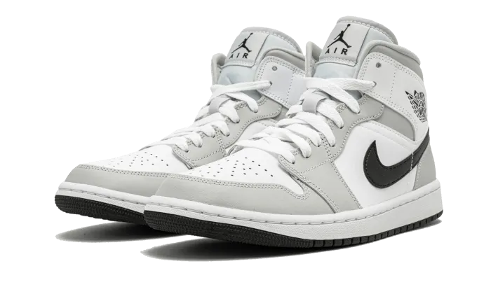 Nike Air Jordan 1 Mid White Light Smoke Grey - BQ6472-015