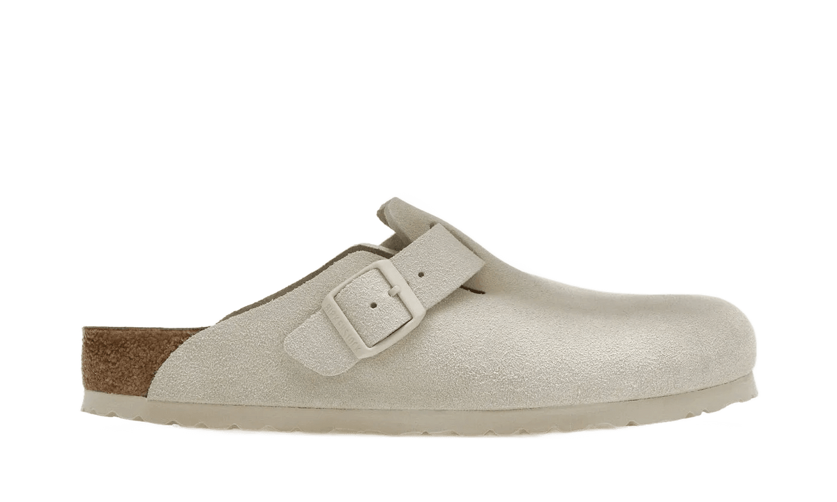 Birkenstock Boston Antique White Suede - 1024731/1024740