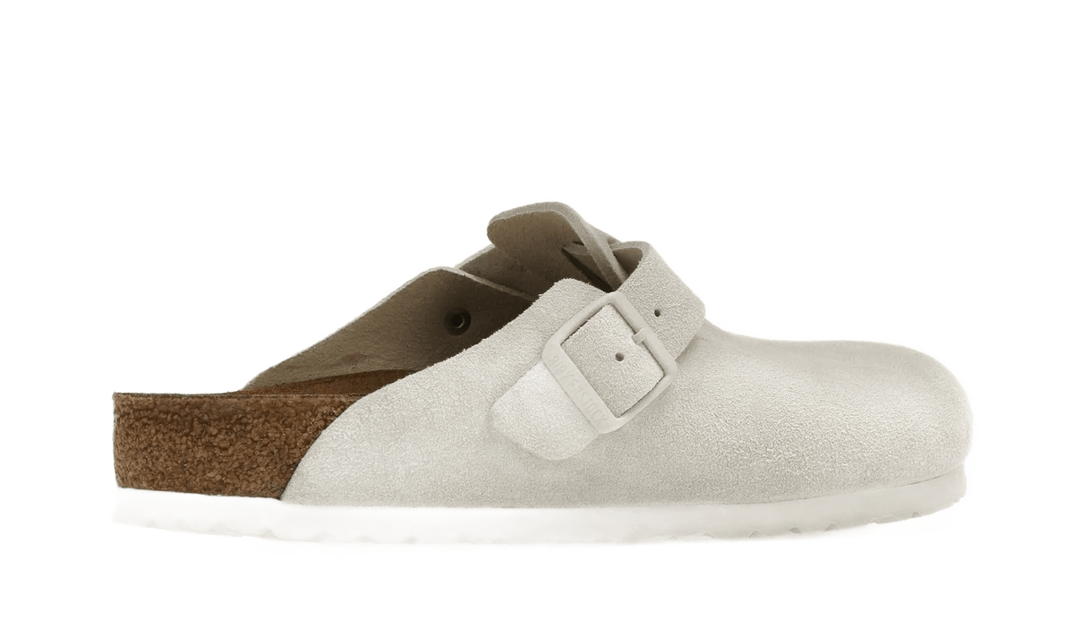 Birkenstock Boston Antique White Suede - 1024731/1024740