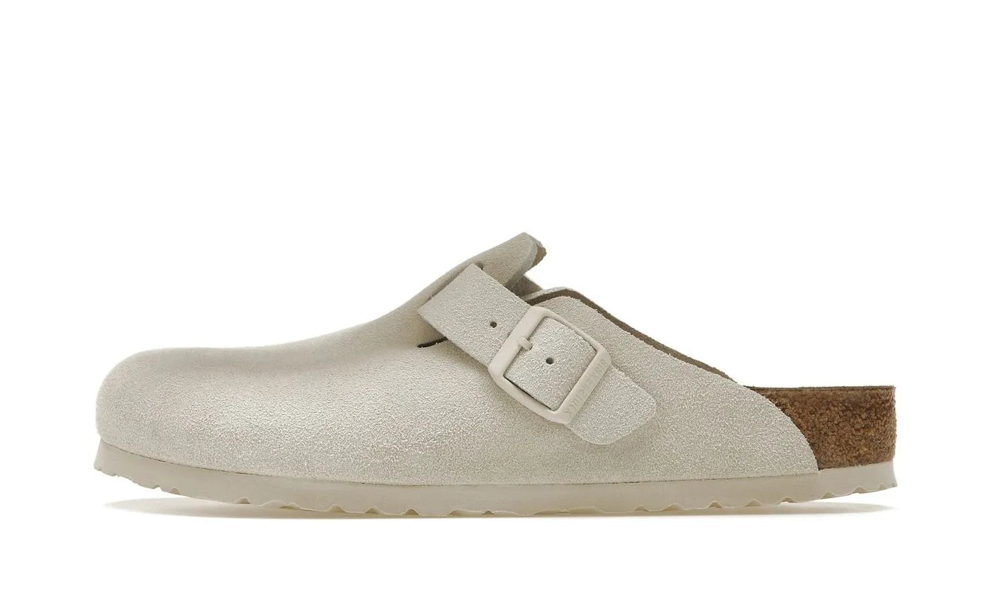 Birkenstock Boston Antique White Suede - 1024731/1024740
