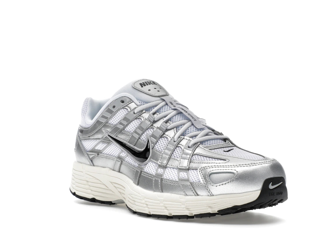 Nike P-6000 White Metallic Silver Flat Silver Black - CD6404-105