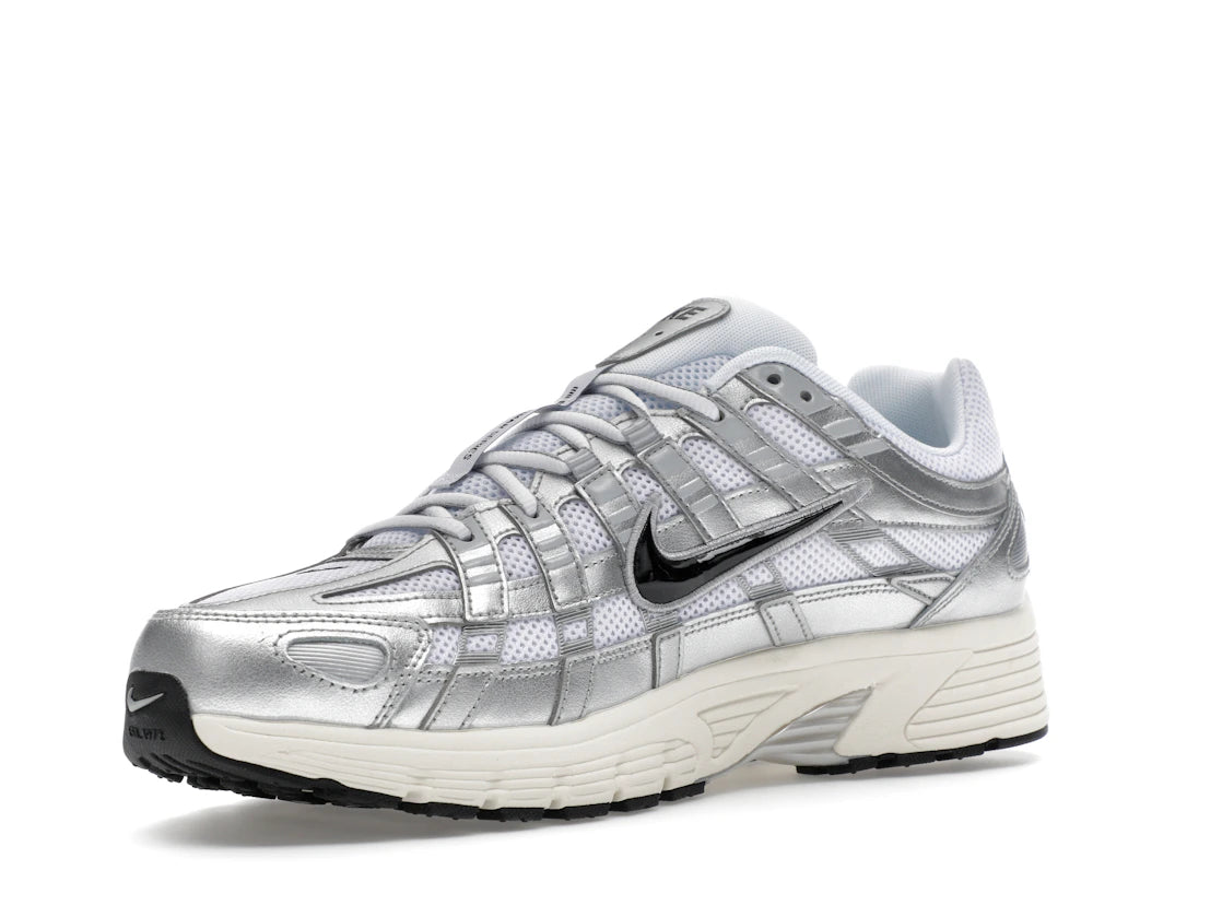 Nike P-6000 White Metallic Silver Flat Silver Black - CD6404-105