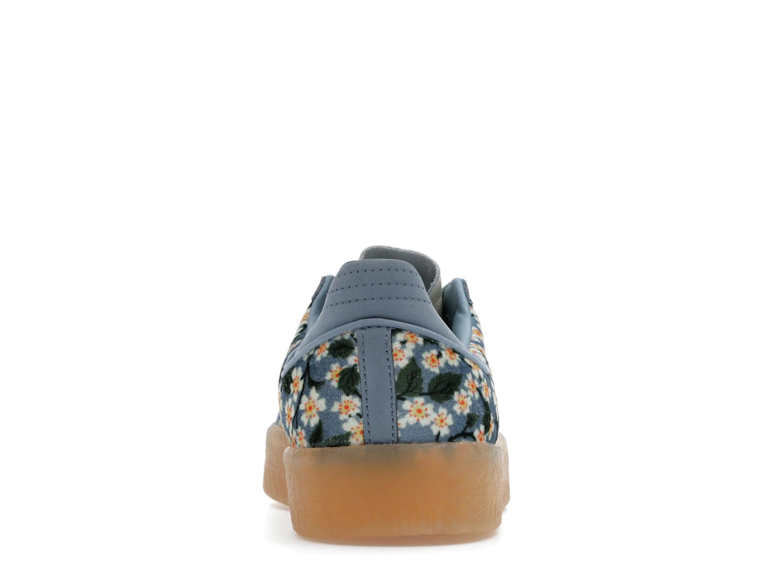 Adidas Sambae Liberty London Floral Embroidery Blue Cream White - JQ6046