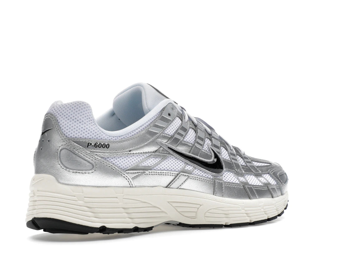 Nike P-6000 White Metallic Silver Flat Silver Black - CD6404-105