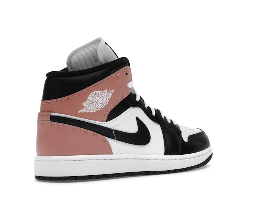 Nike Air Jordan 1 Mid White Rust Pink Black - DQ8426-100
