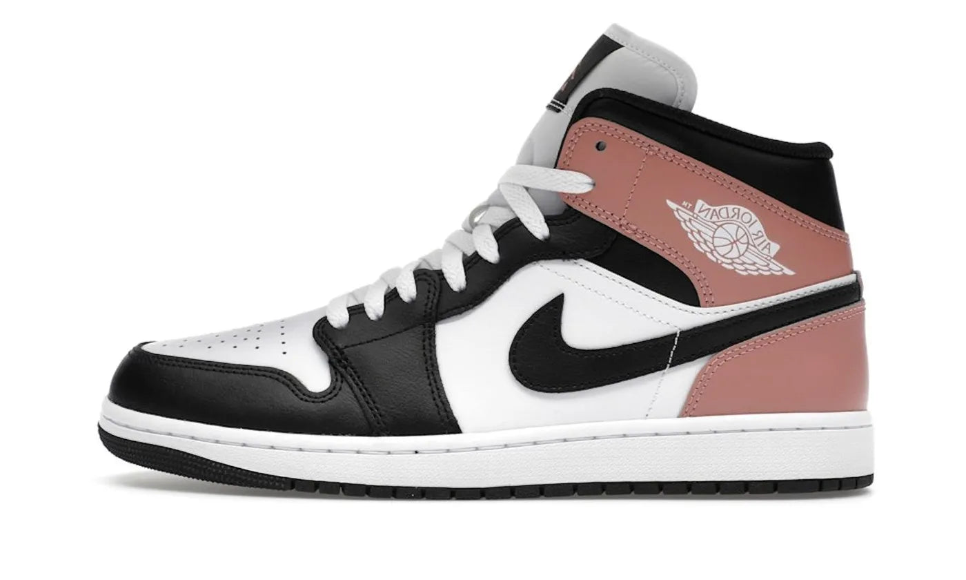 Nike Air Jordan 1 Mid White Rust Pink Black - DQ8426-100