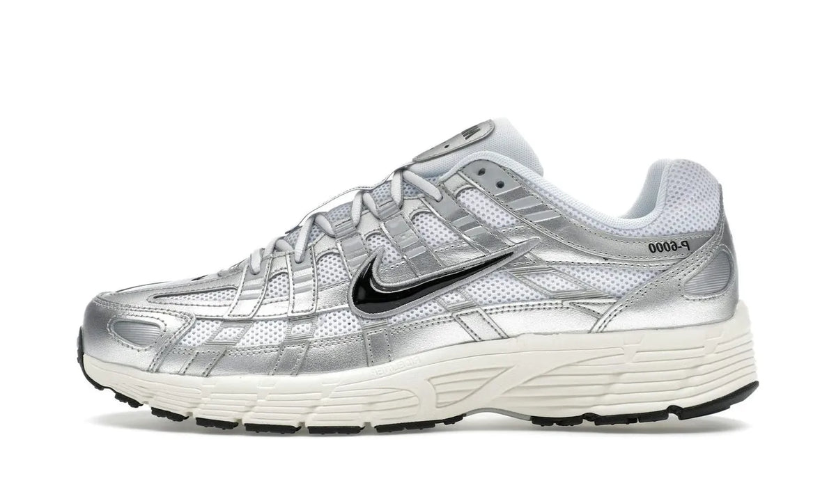 Nike P-6000 White Metallic Silver Flat Silver Black - CD6404-105